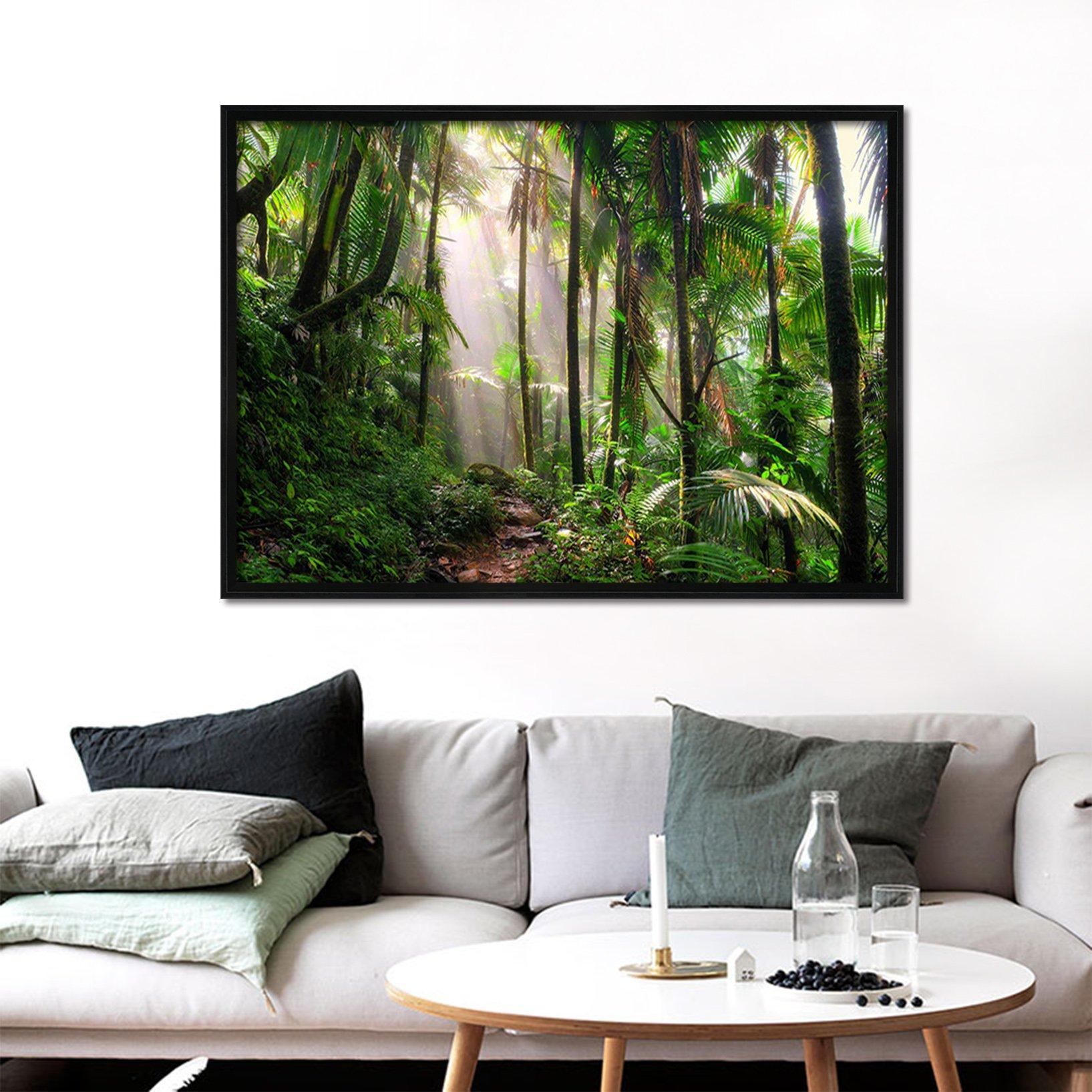3D Forest Sunshine 107 Fake Framed Print Painting Wallpaper AJ Creativity Home