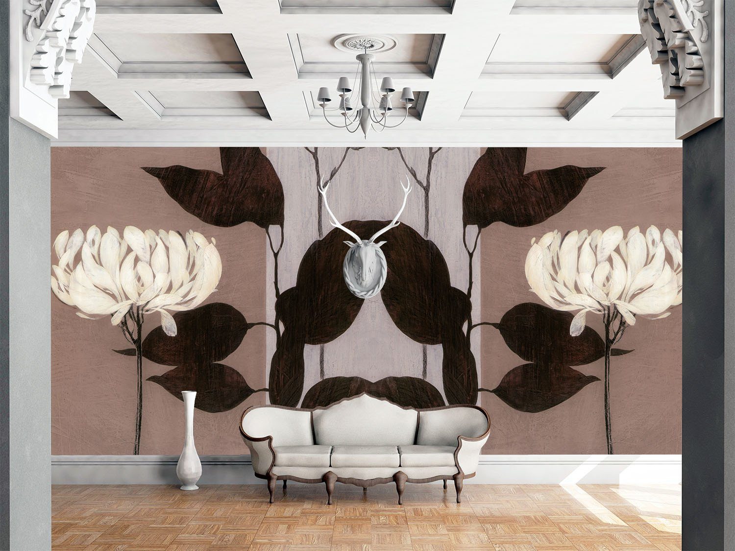 White Flower Wallpaper AJ Wallpaper