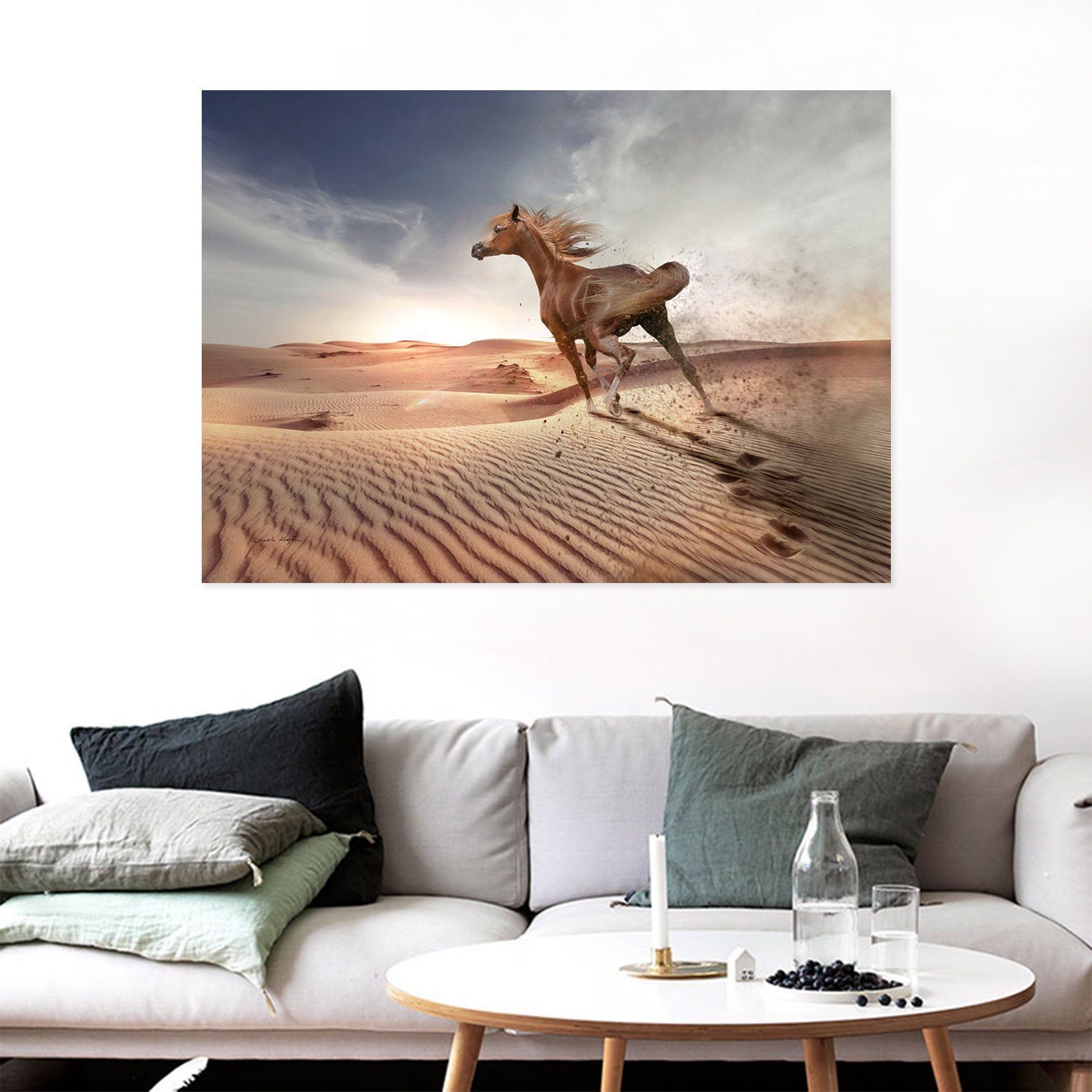 3D Desert Horse 44 Animal Wall Stickers Wallpaper AJ Wallpaper 2