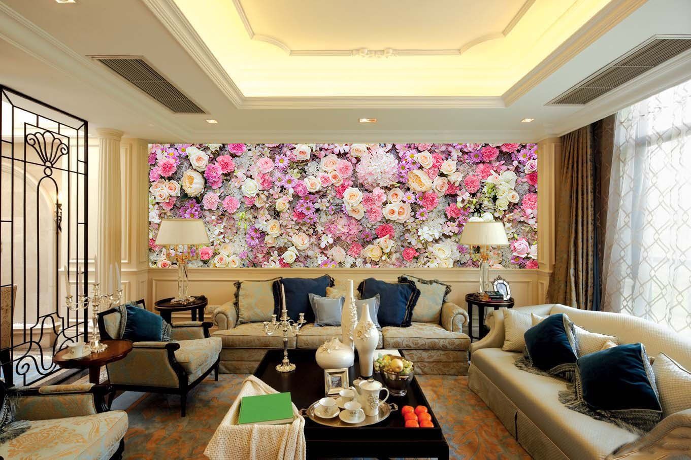 3D Flower Sea 077 Wallpaper AJ Wallpaper