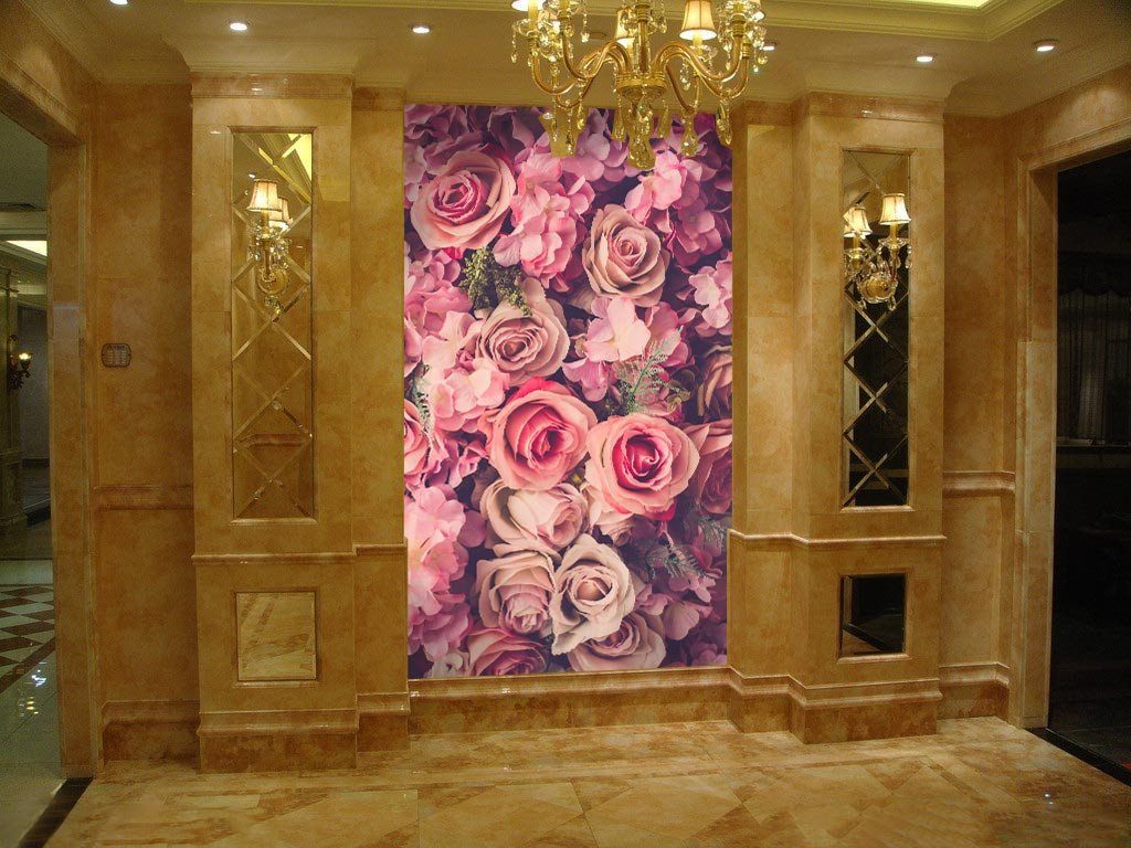 Flowers Wall Wallpaper AJ Wallpaper
