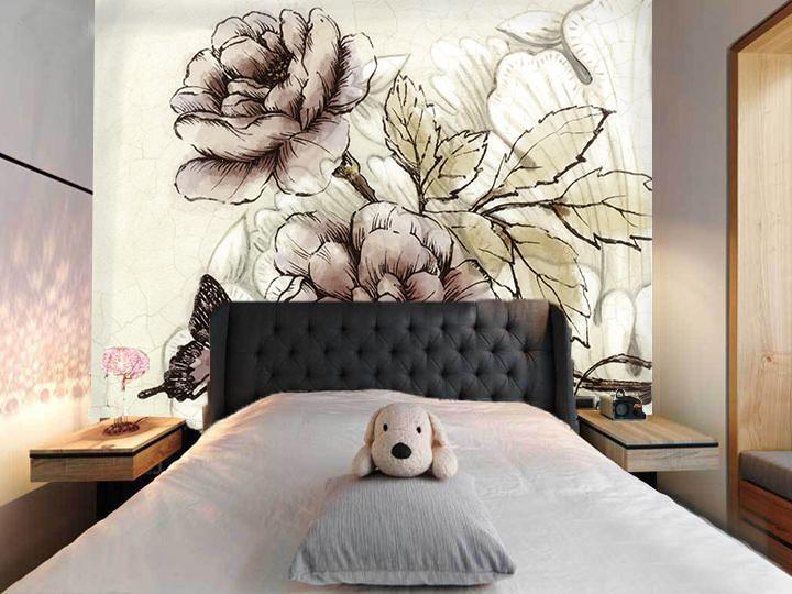 Butterfly On Penoies 1 Wallpaper AJ Wallpaper