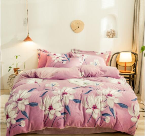 3D White Flowers 20110 Bed Pillowcases Quilt
