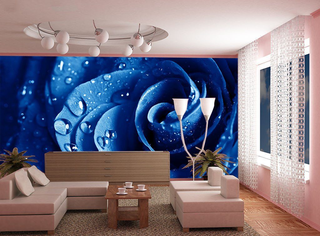 Blue Flower Wallpaper AJ Wallpaper