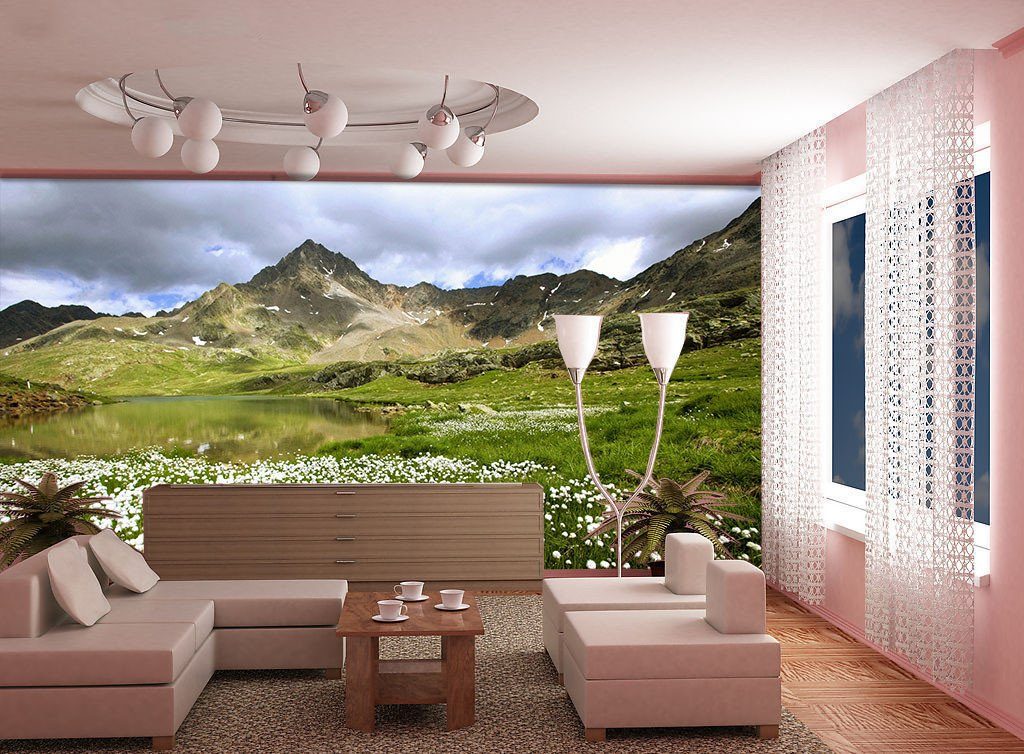 Lakeside Fresh Flowers Wallpaper AJ Wallpaper