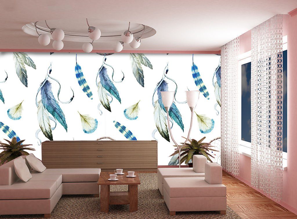 3D Floating Feather 193 Wallpaper AJ Wallpaper