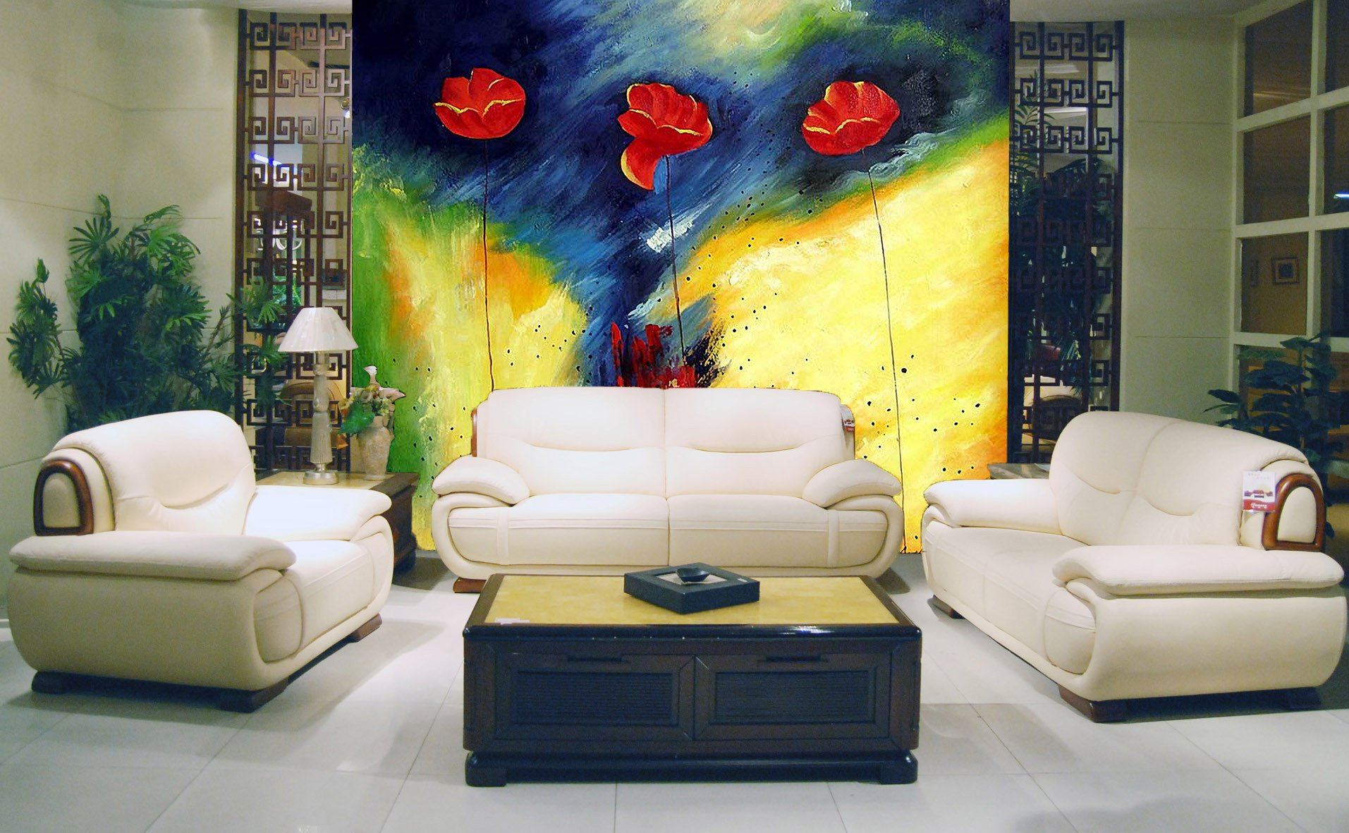 Three Red Flowers Wallpaper AJ Wallpaper 2