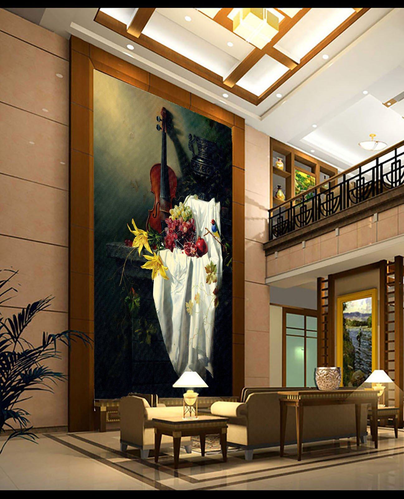 Fruits And Violin Wallpaper AJ Wallpaper 2