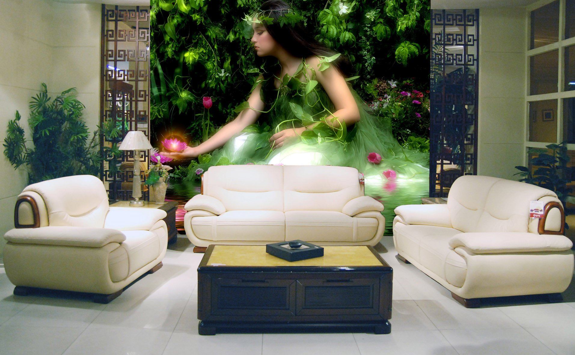 Put Lanterns Girl Wallpaper AJ Wallpaper