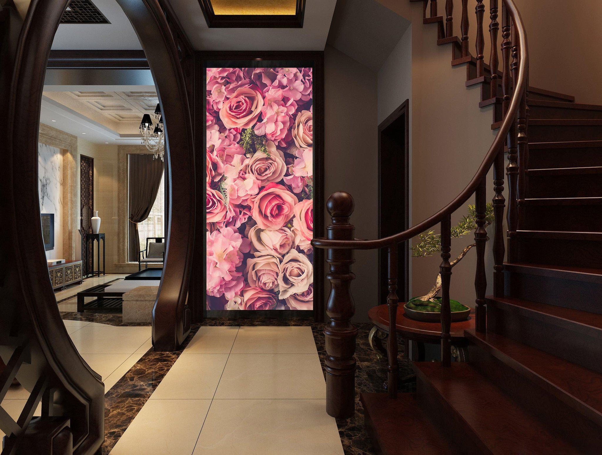 Flowers Wall Wallpaper AJ Wallpaper