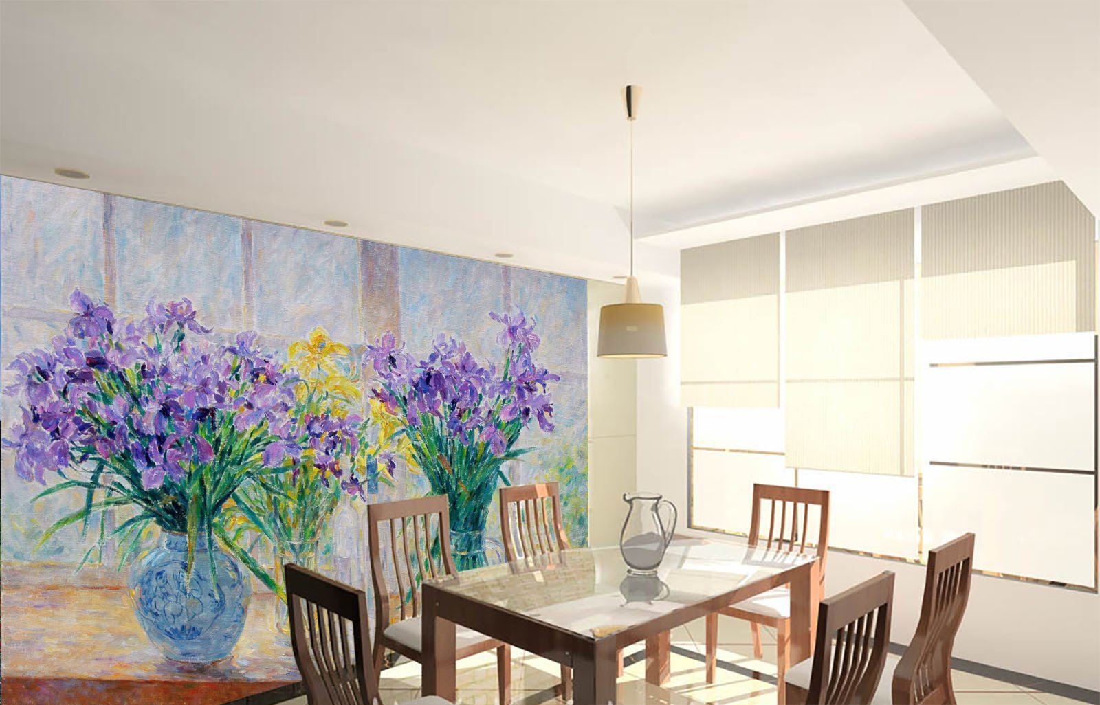 Windowsill Flowers Wallpaper AJ Wallpaper