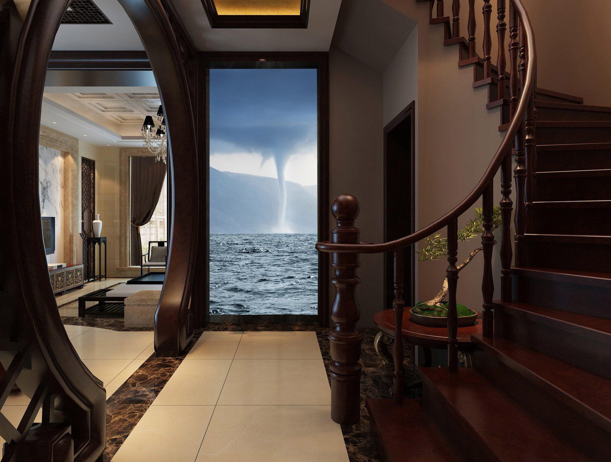 Waterspout Wallpaper AJ Wallpaper