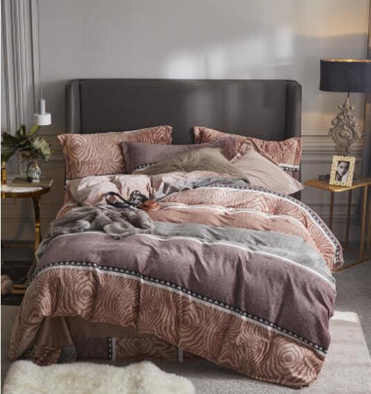 3D Dark Brown 20014 Bed Pillowcases Quilt