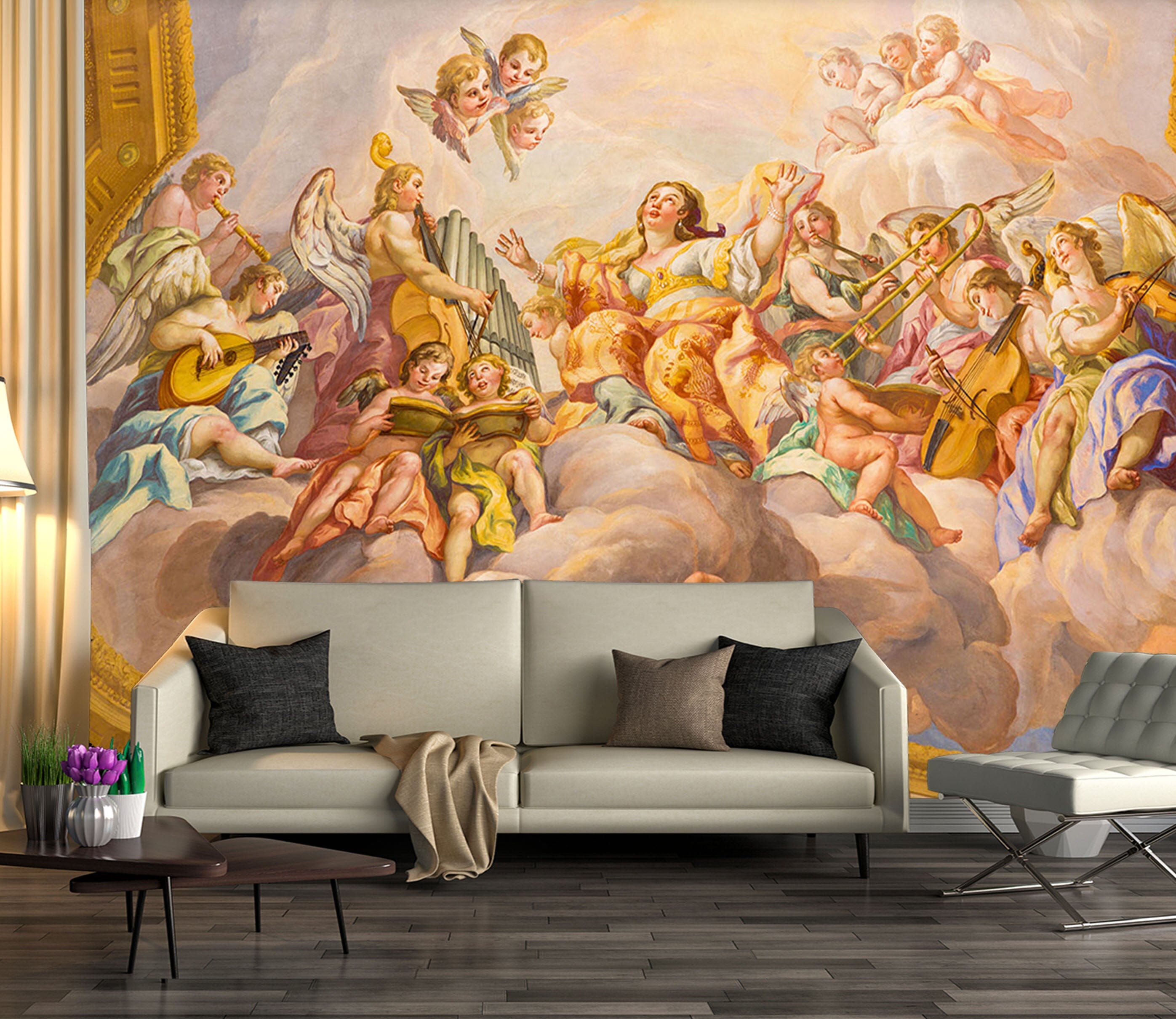 3D Angel Party 1589 Wall Murals Wallpaper AJ Wallpaper 2