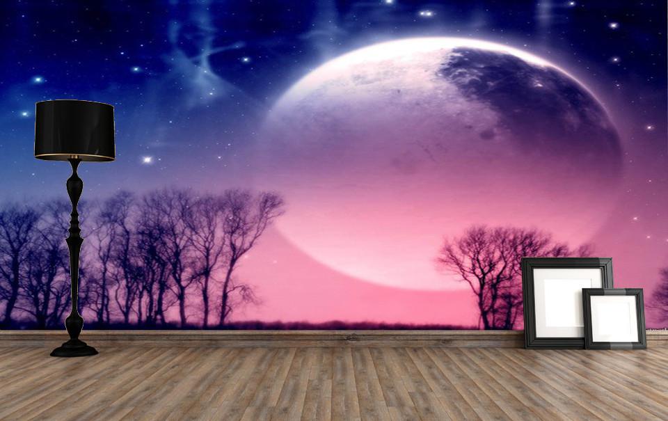 Full Moon Evening Wallpaper AJ Wallpaper
