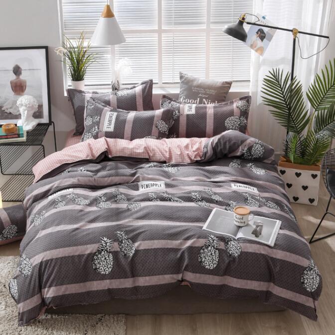 3D Brown Grey Pineapple 12078 Bed Pillowcases Quilt