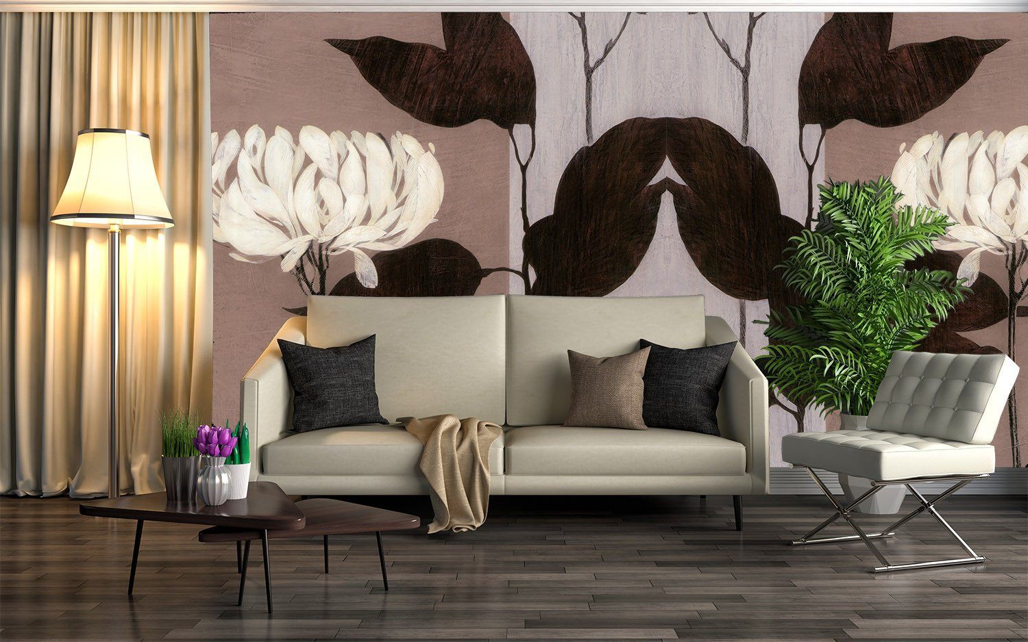 White Flower Wallpaper AJ Wallpaper