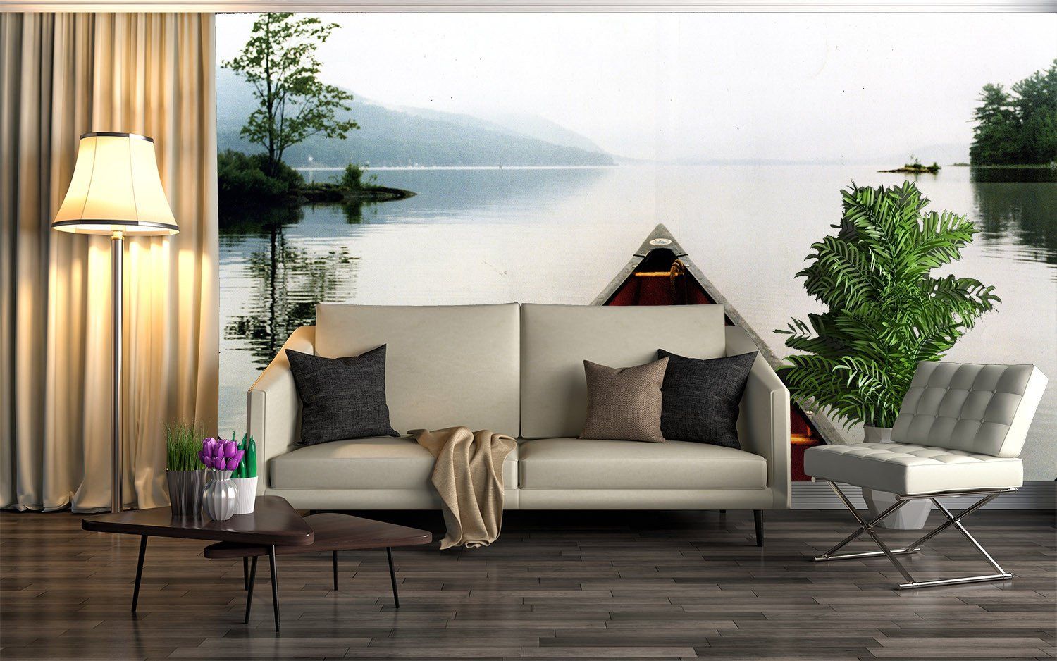 Rowing On Lake Wallpaper AJ Wallpaper