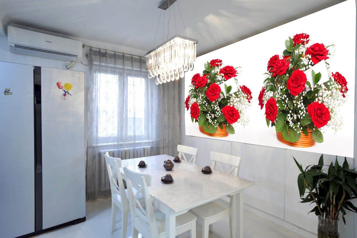 Roses Flower Basket Wallpaper AJ Wallpaper