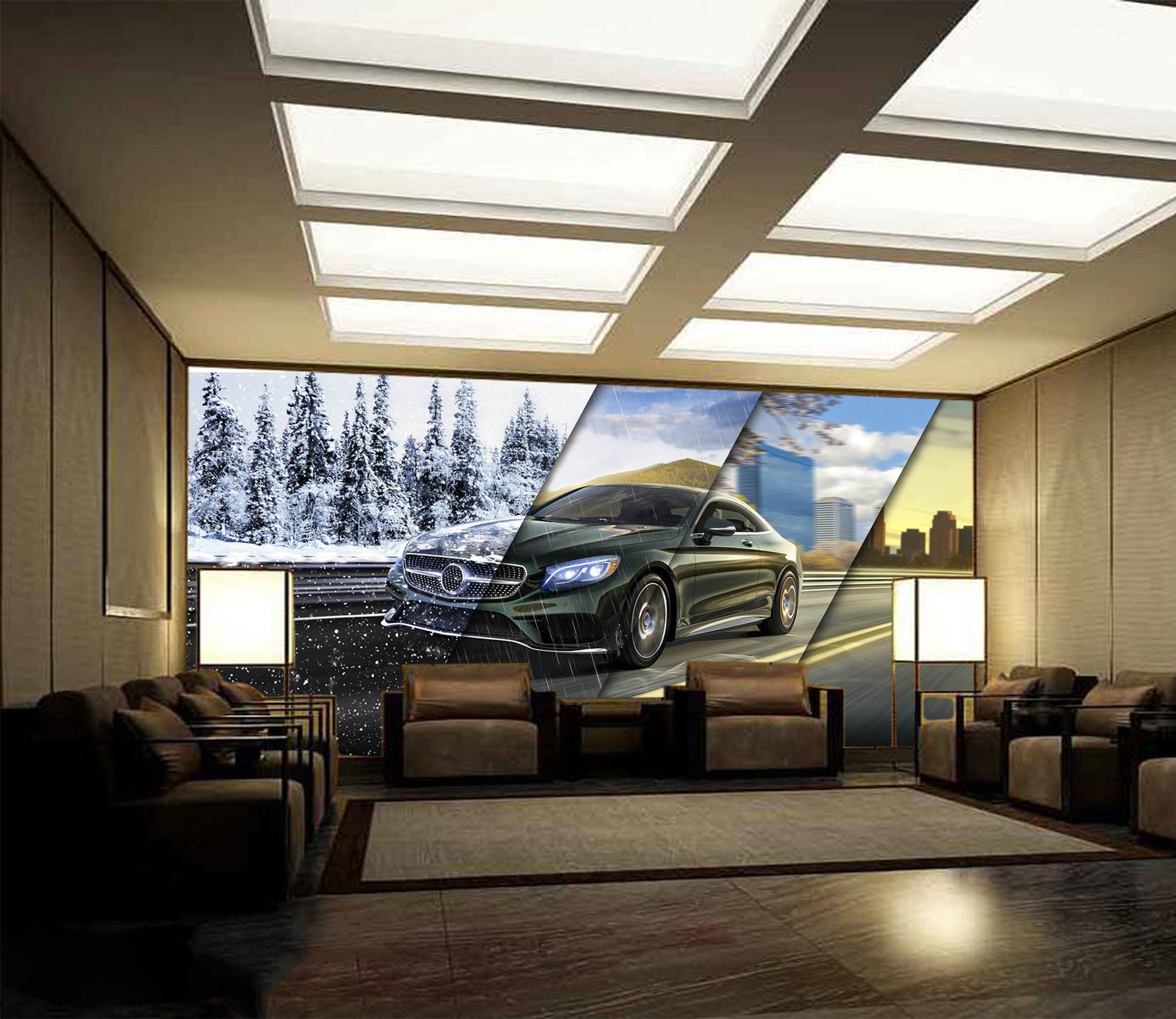 3D Snow Car 048 Wallpaper AJ Wallpaper