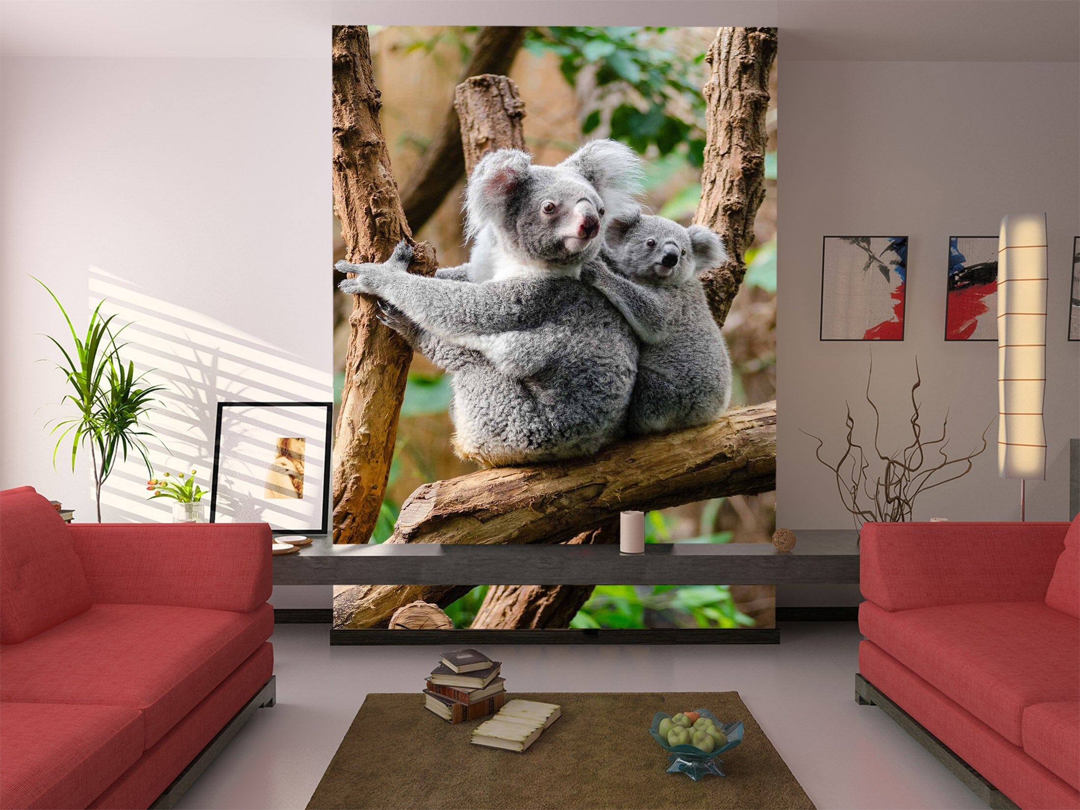 3D Forest Sloth 1088 Wall Murals Wallpaper AJ Wallpaper 2