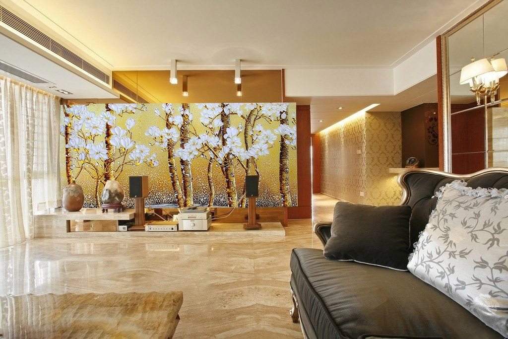 White Flowers Trees Wallpaper AJ Wallpaper