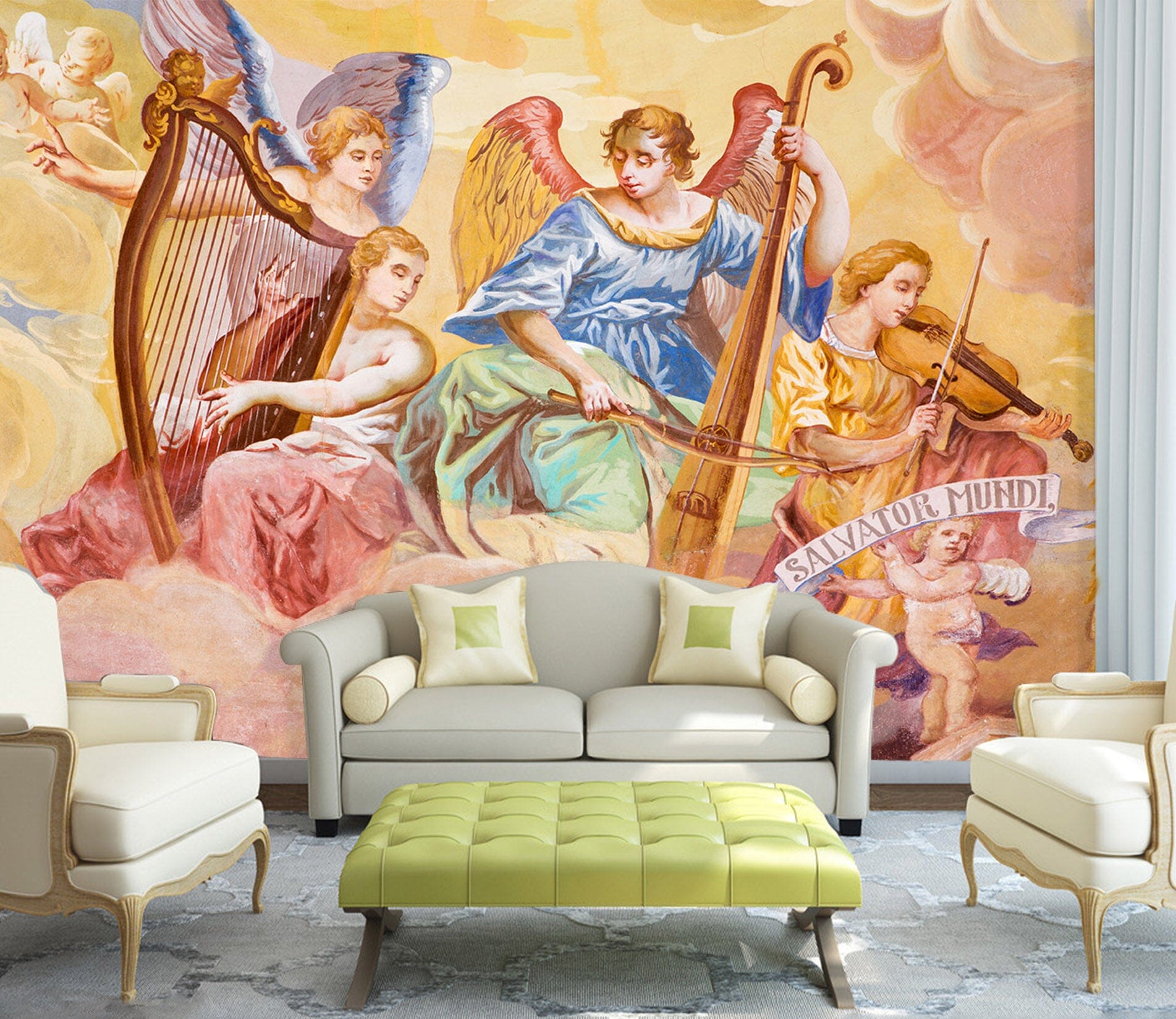 3D Play The Harp 1539 Wall Murals Wallpaper AJ Wallpaper 2