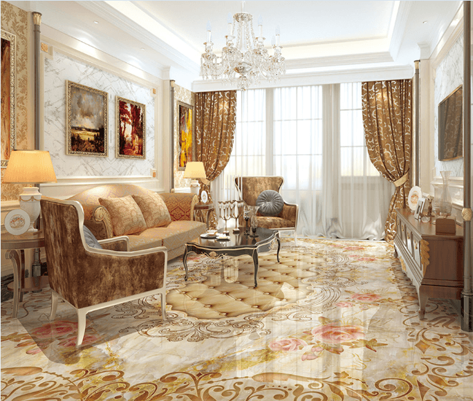 3D Pattern Floor Mural Wallpaper AJ Wallpaper 2