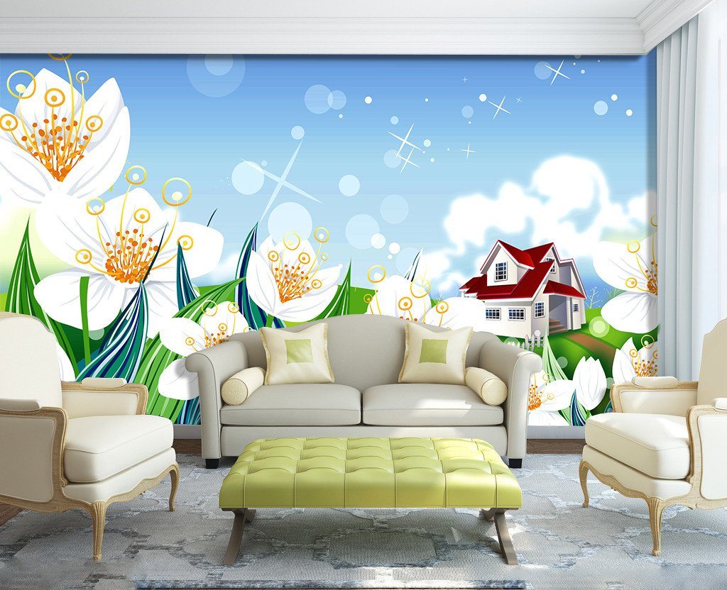 3D White Blossoming Flower 33 Wallpaper AJ Wallpaper