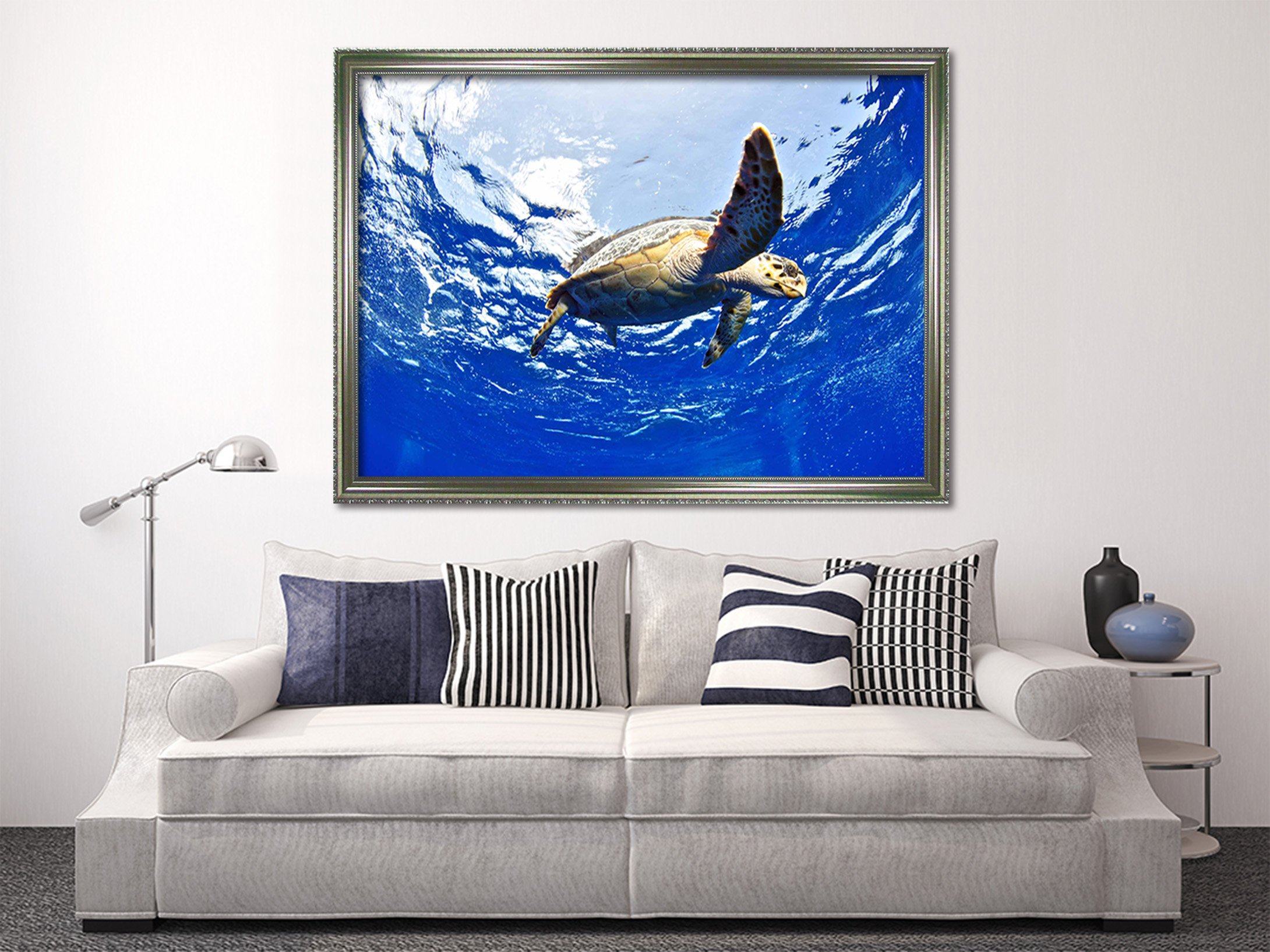 3D Turtle Tour 082 Fake Framed Print Painting Wallpaper AJ Creativity Home