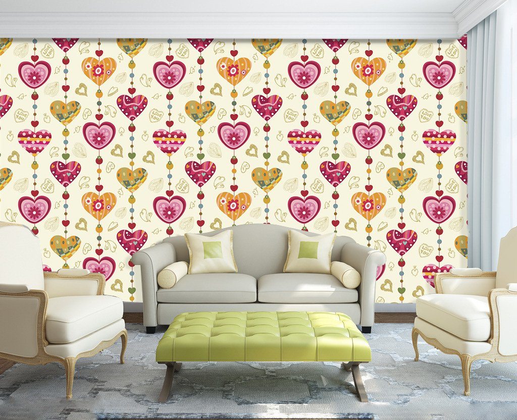 3D Heart Flowers 398 Wallpaper AJ Wallpaper