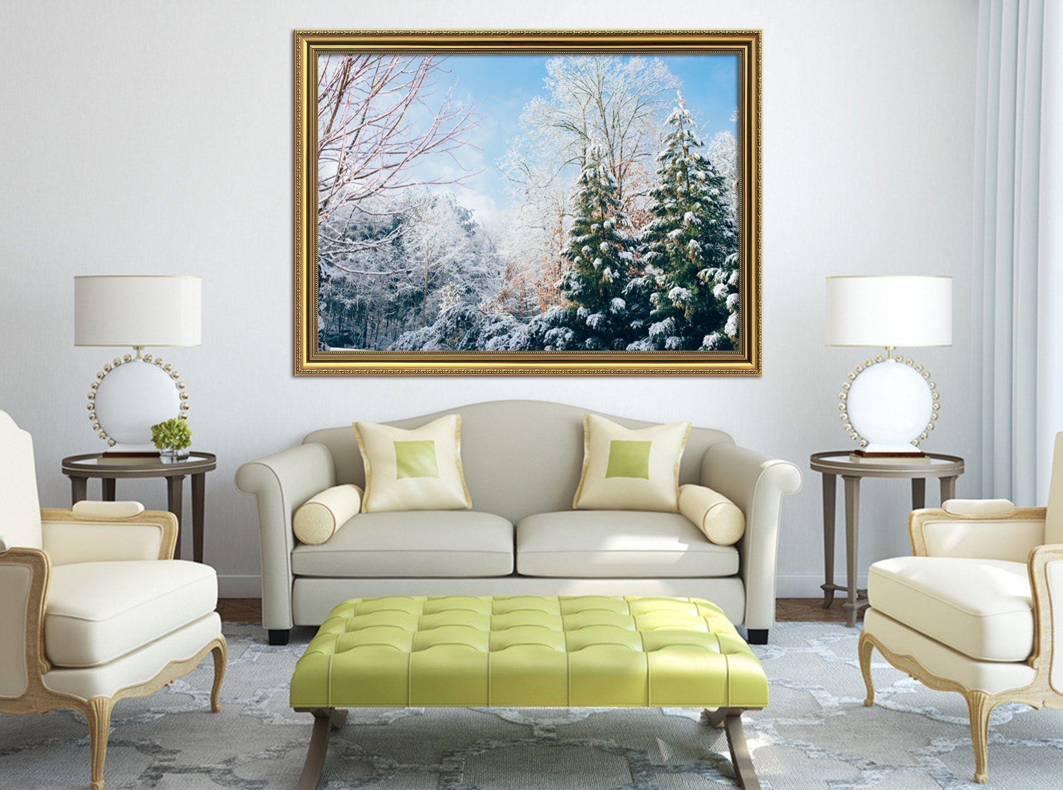 3D Snow White World 035 Fake Framed Print Painting Wallpaper AJ Creativity Home