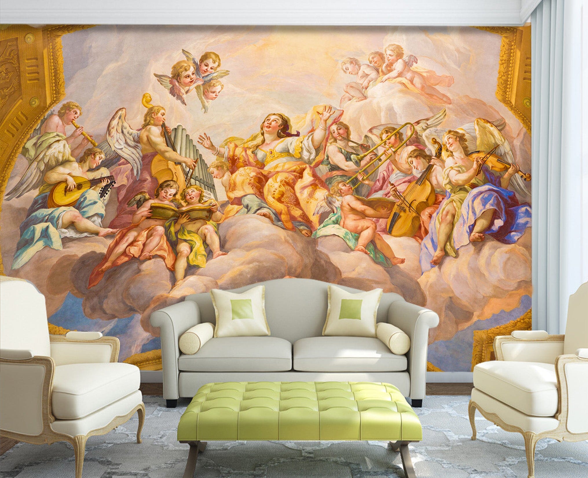 3D Angel Party 1589 Wall Murals Wallpaper AJ Wallpaper 2