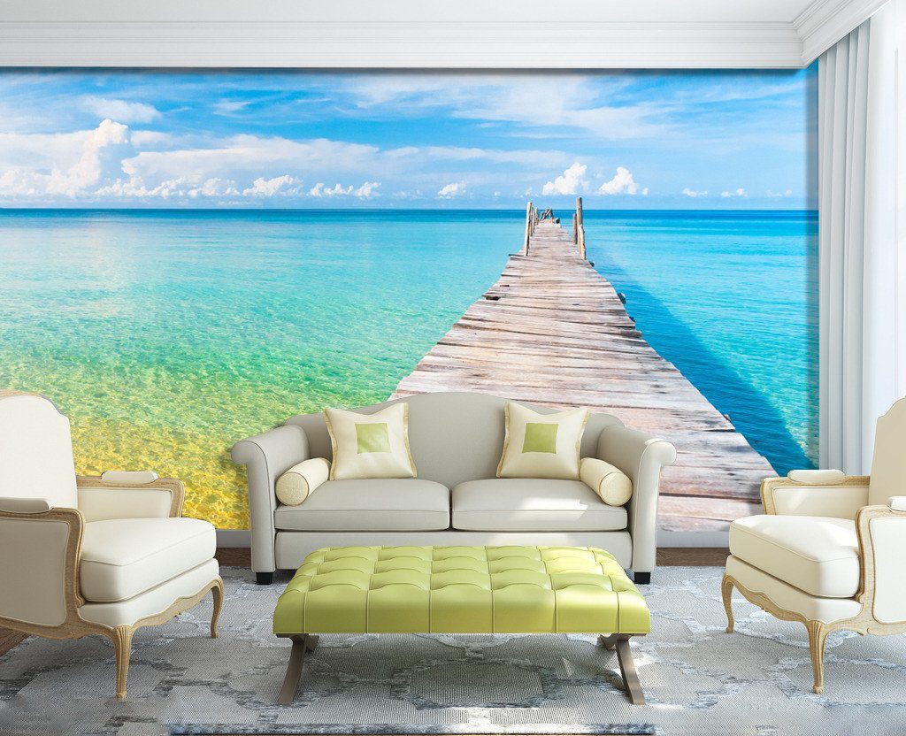 3D Bridge To Sea 048 Wallpaper AJ Wallpaper