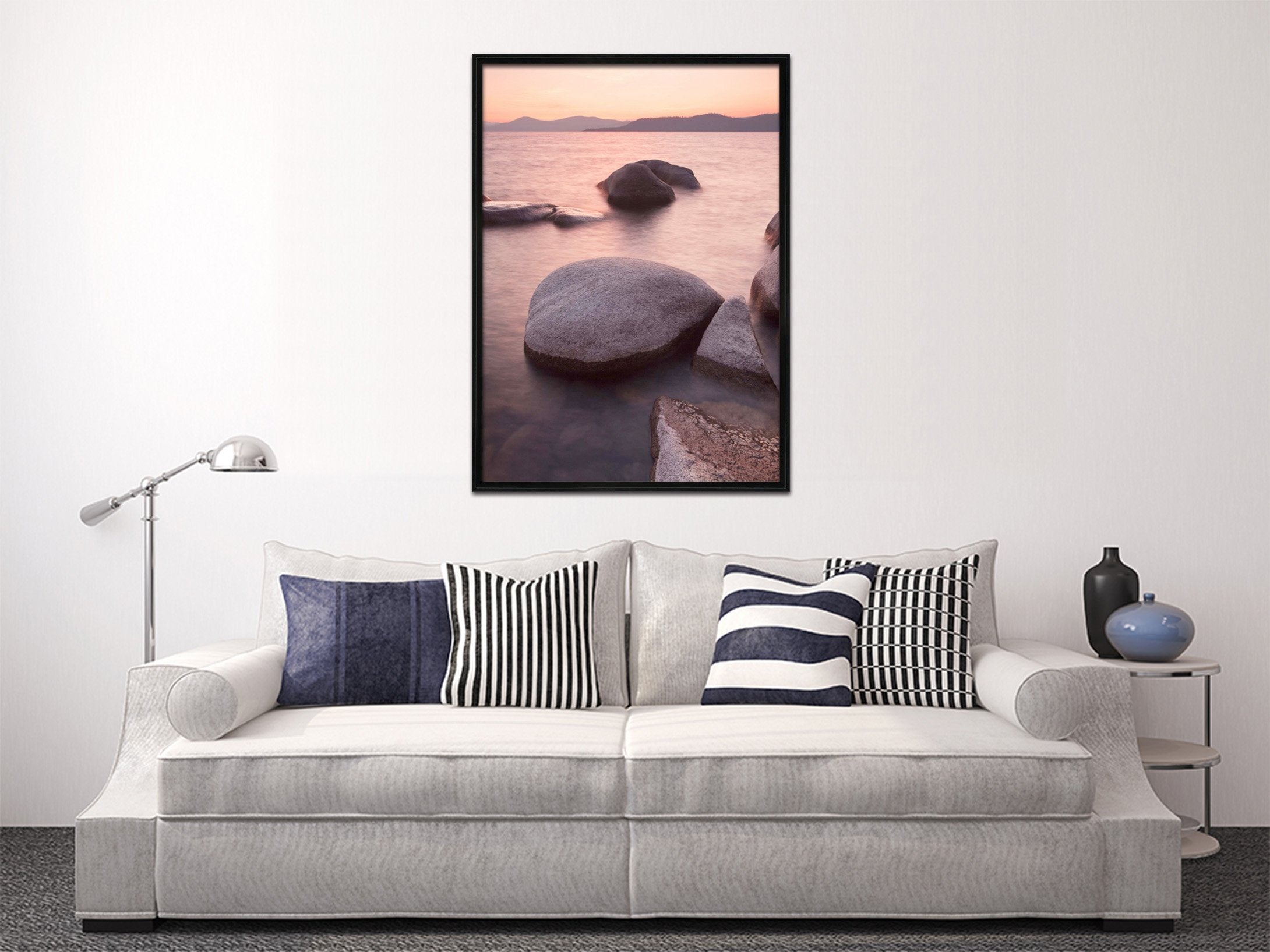 3D Quiet Stone 023 Fake Framed Print Painting Wallpaper AJ Creativity Home