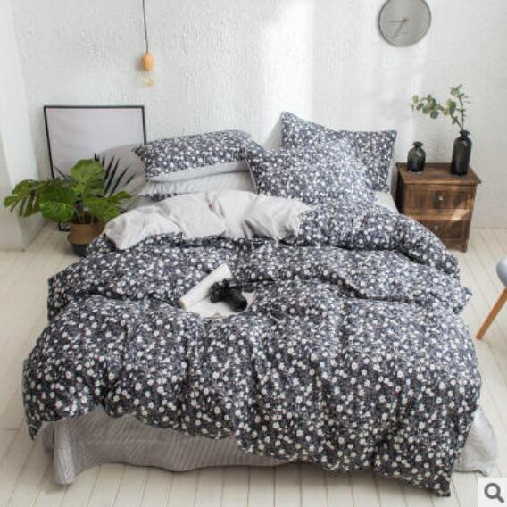 3D Black Floral 17090 Bed Pillowcases Quilt