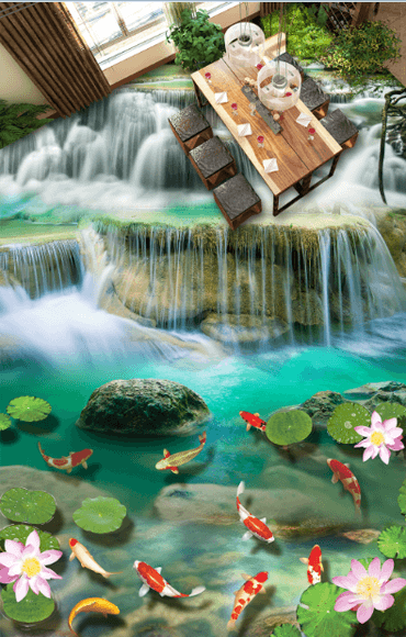 3D Beautiful River Floor Mural Wallpaper AJ Wallpaper 2