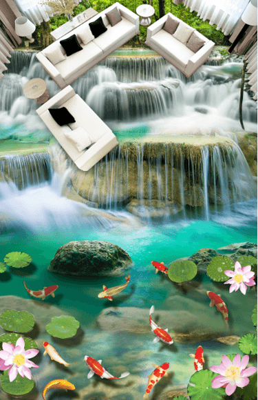 3D Beautiful River Floor Mural Wallpaper AJ Wallpaper 2