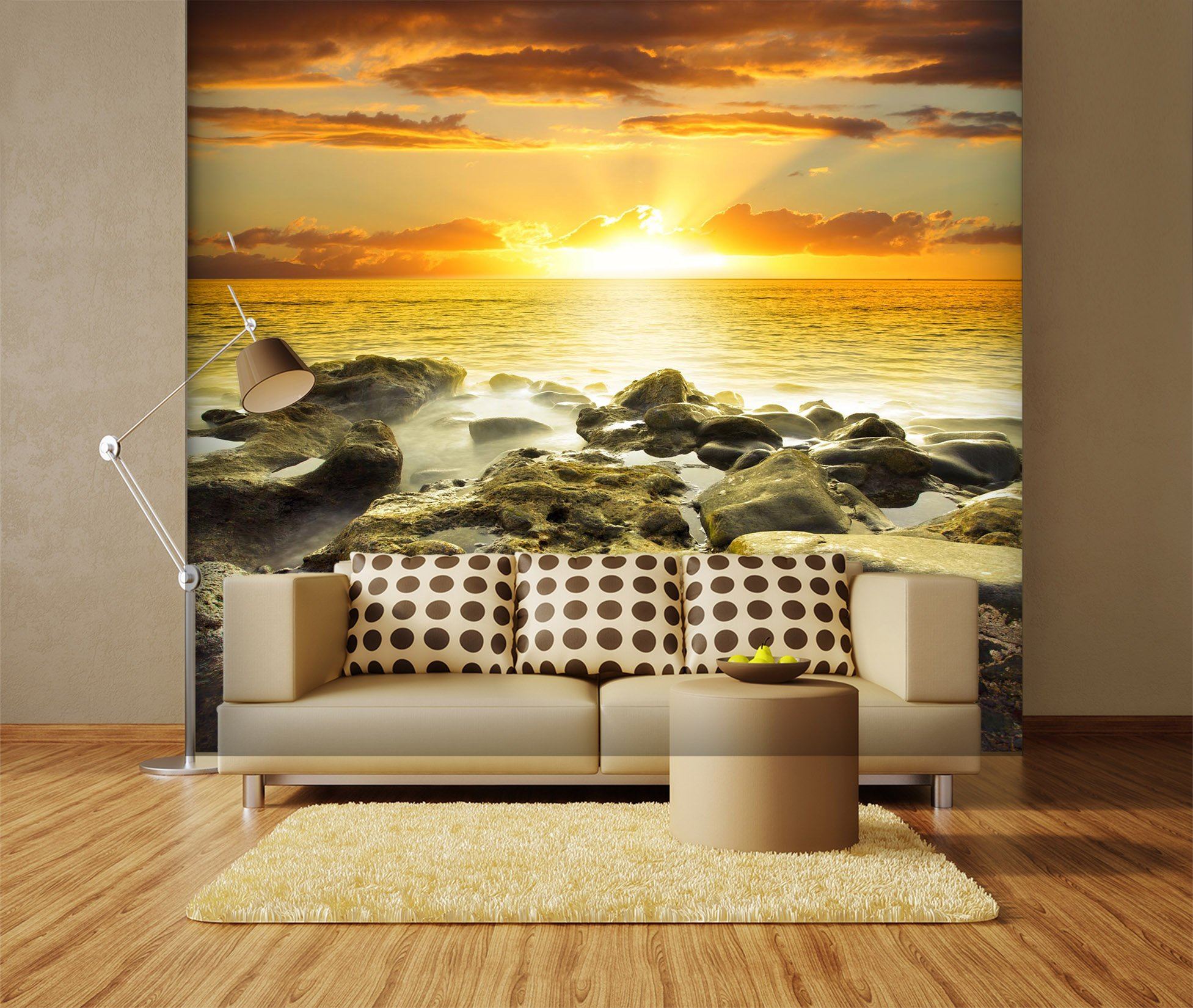 3D Stone Sunset 751 Wallpaper AJ Wallpaper