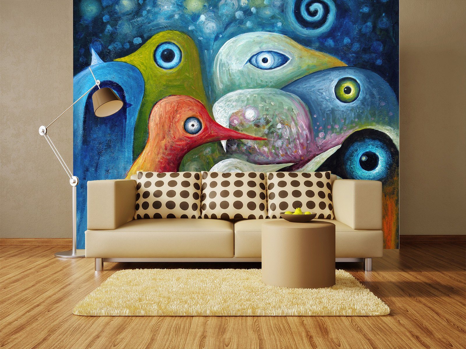 Birds Painting Wallpaper AJ Wallpaper