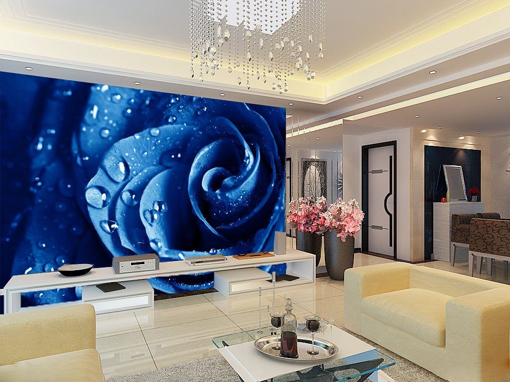 Blue Flower Wallpaper AJ Wallpaper