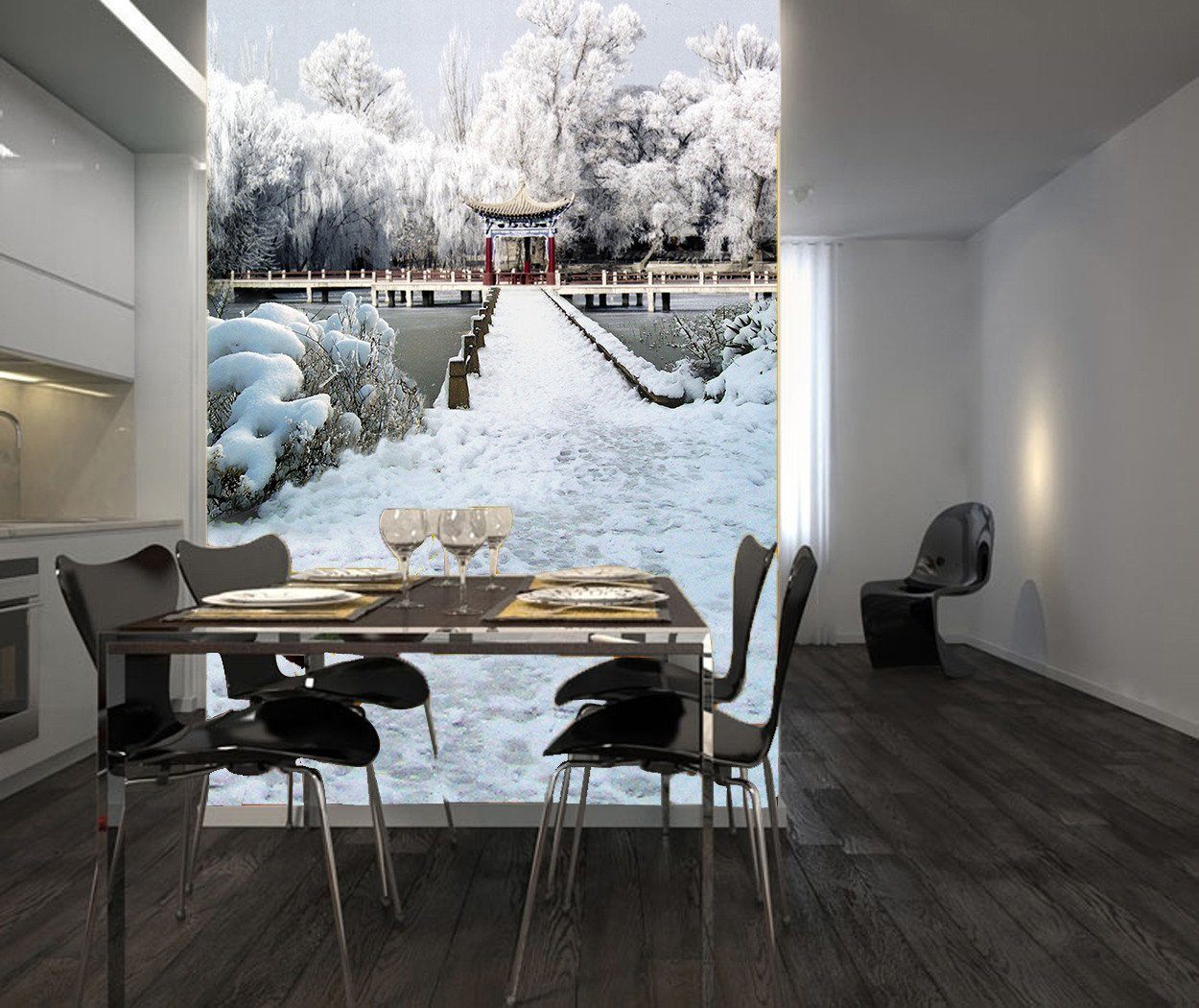 Snowcapped Lake Wallpaper AJ Wallpaper