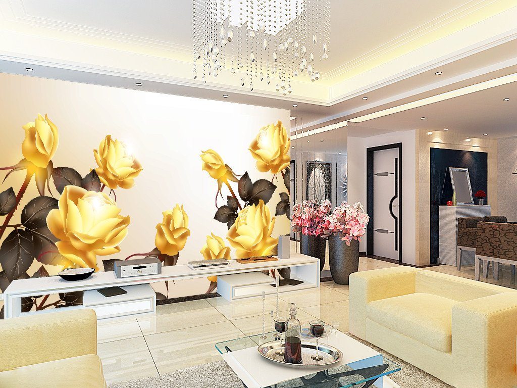 3D Golden Tulips 65 Wallpaper AJ Wallpapers