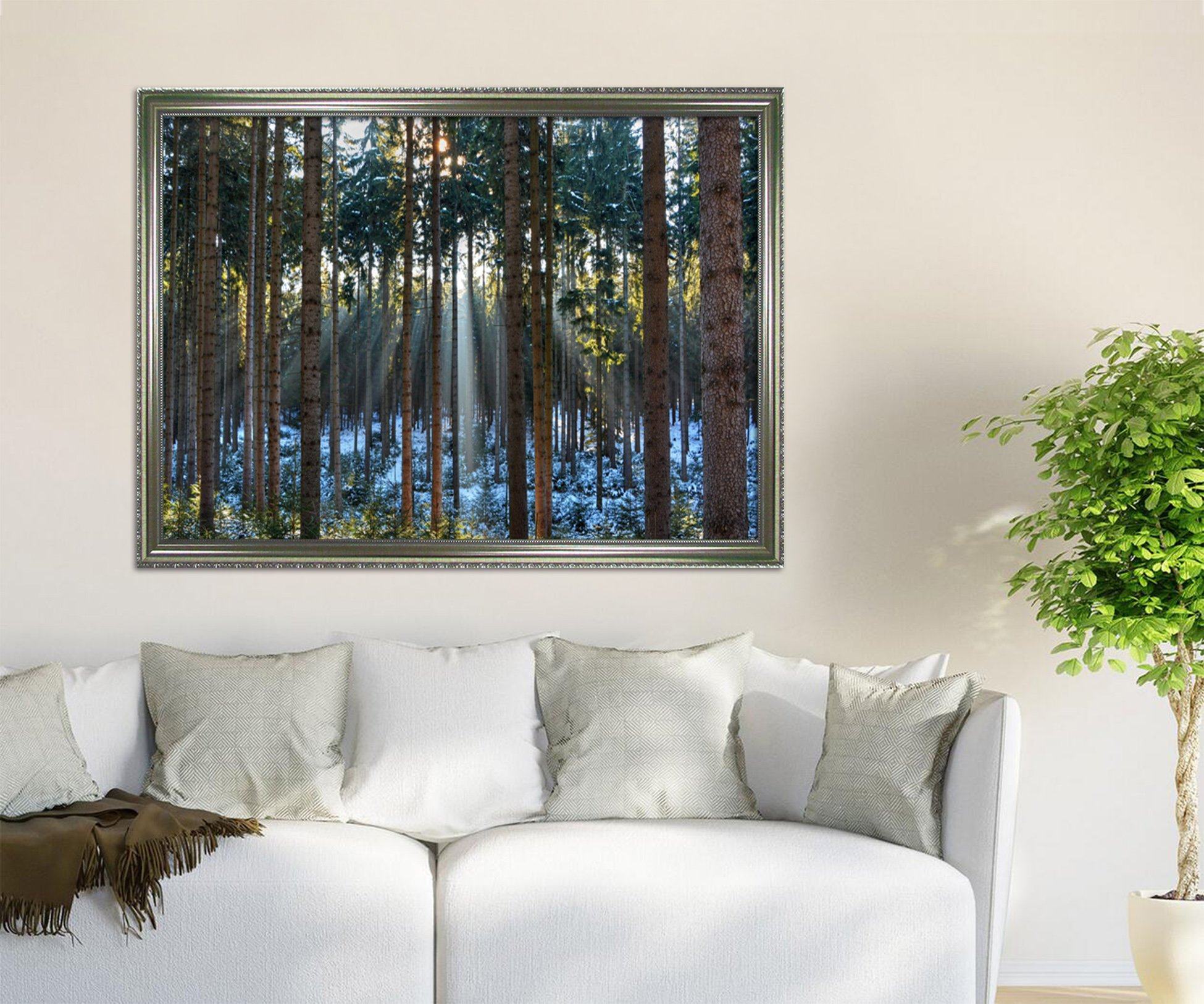 3D Sunshine Melting 049 Fake Framed Print Painting Wallpaper AJ Creativity Home