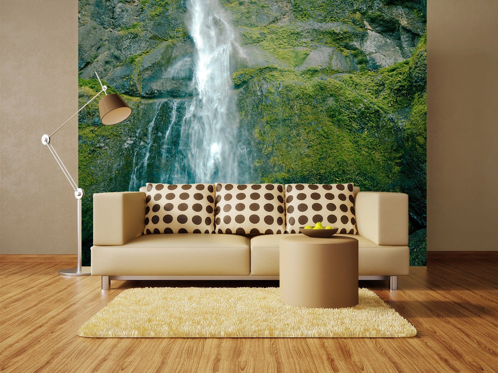 Cliff Side Waterfall Wallpaper AJ Wallpaper