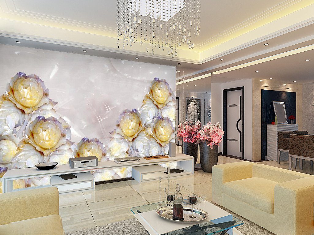 Jade Pattern Flowers 9 Wallpaper AJ Wallpaper 1