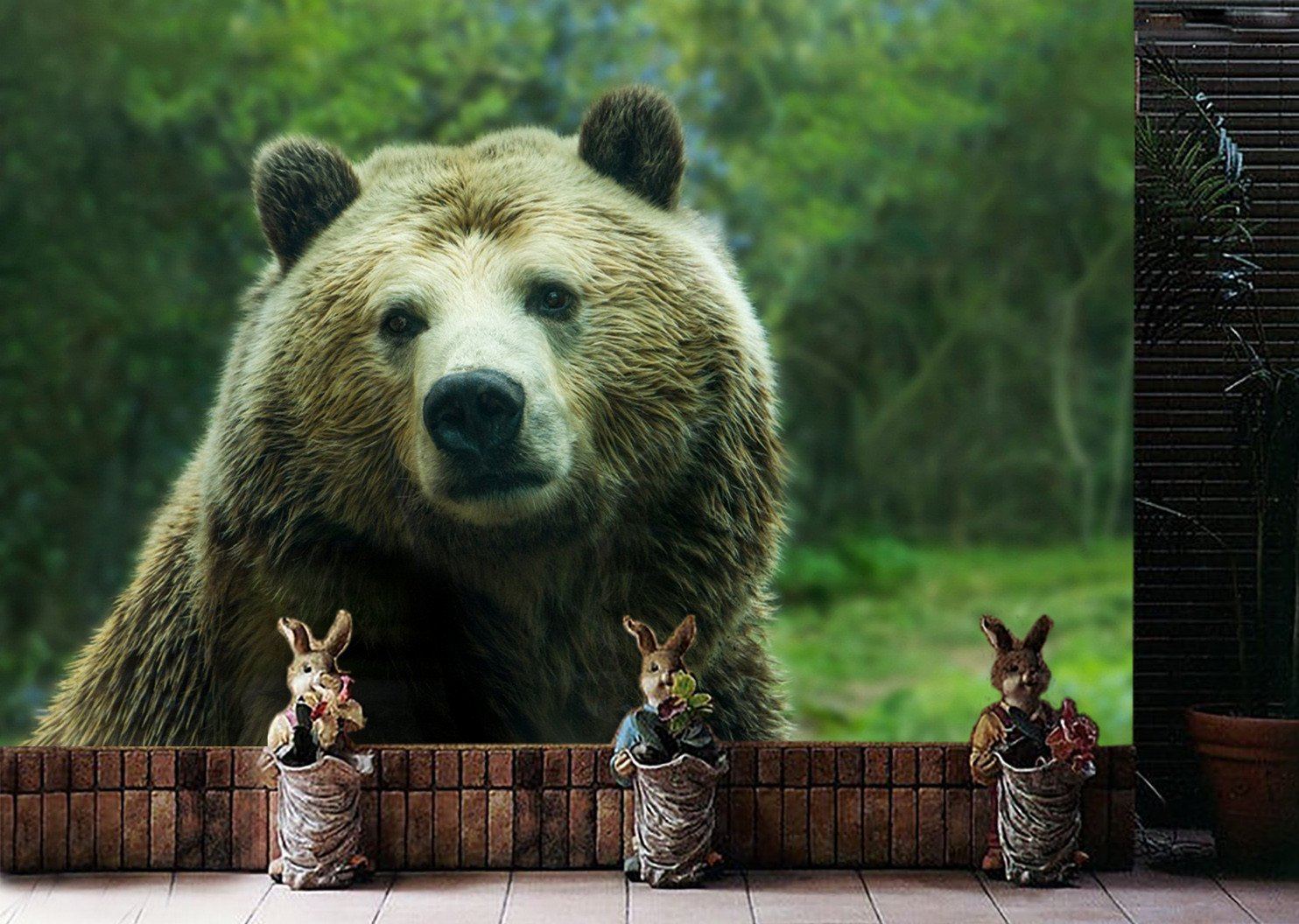 3D Forest Bear 822 Wallpaper AJ Wallpaper