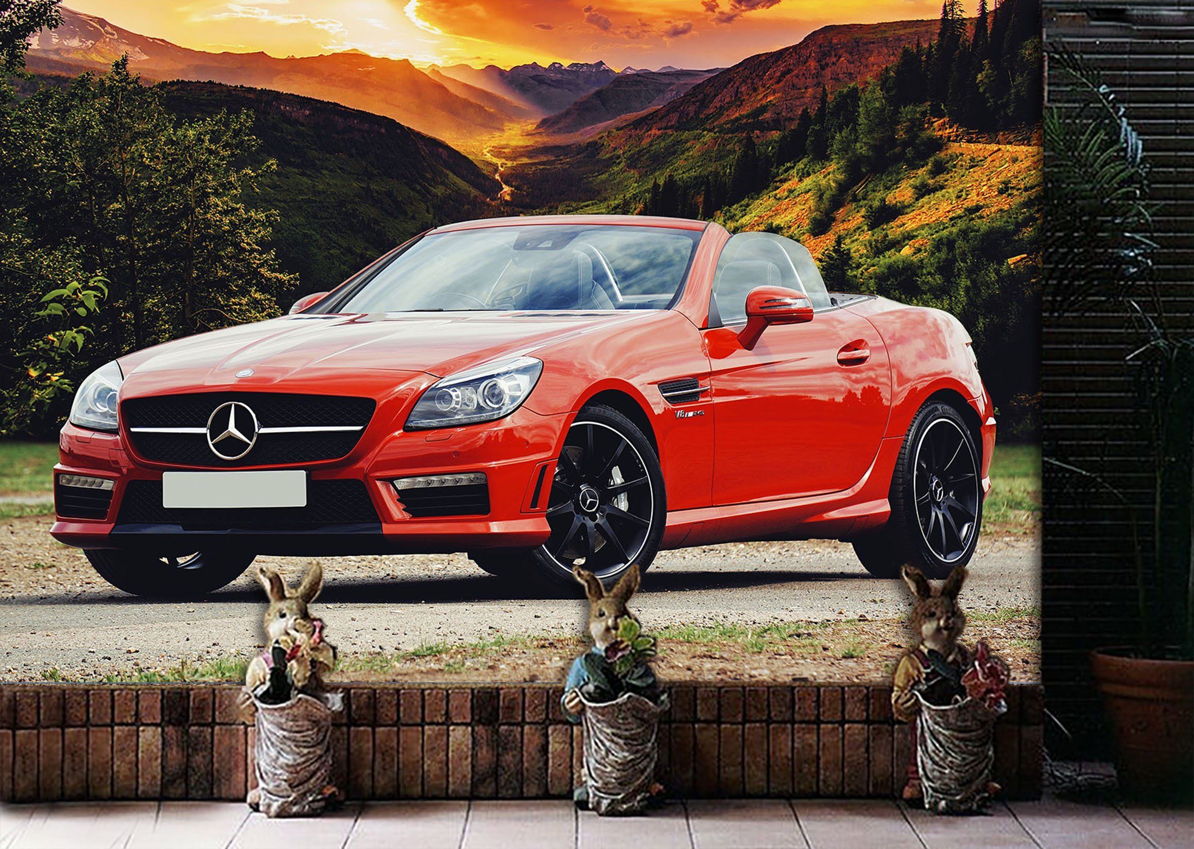 3D Mercedes Benz 998 Vehicle Wall Murals Wallpaper AJ Wallpaper 2