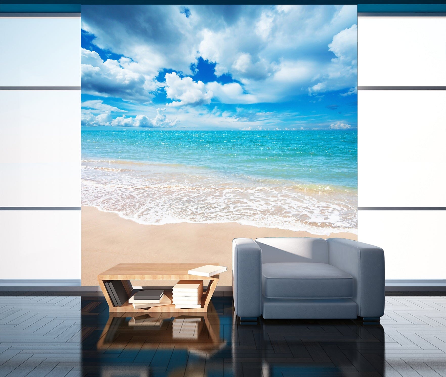 3D Blue Sea 1005 Wall Murals Wallpaper AJ Wallpaper 2