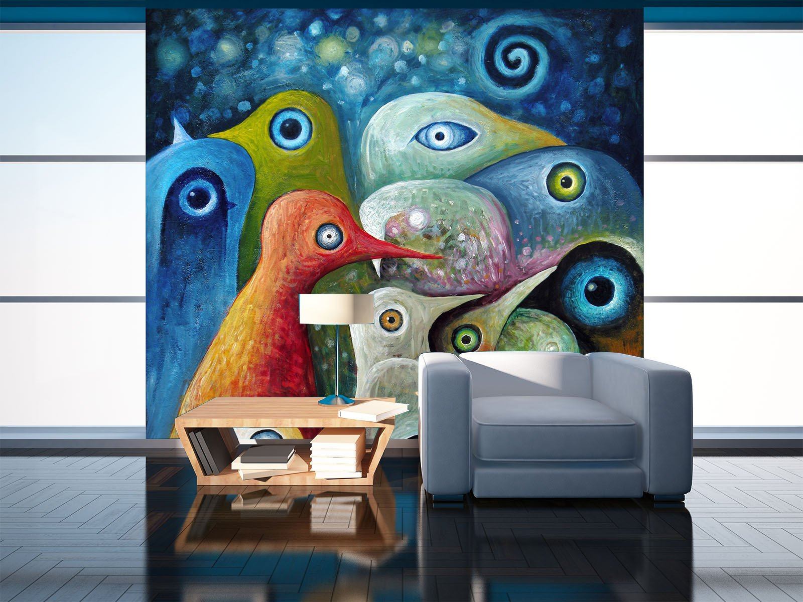 Birds Painting Wallpaper AJ Wallpaper